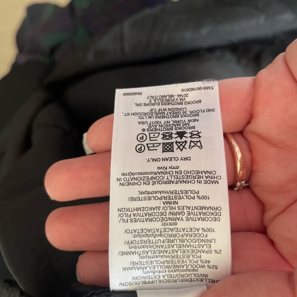 Brooks Brother black wool blend floral embroidered mock neck dress | 8 - Picture 9 of 12